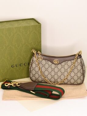 Ophidia small shoulder bag with chain and guitar strap - like new condition!
